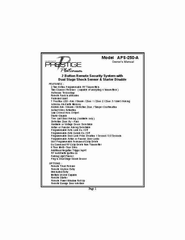 Audiovox Automobile Alarm APS-250-A-page_pdf